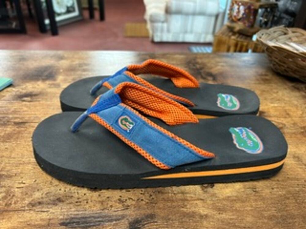 Florida Gators Orange Blue Flip Flops Size 10